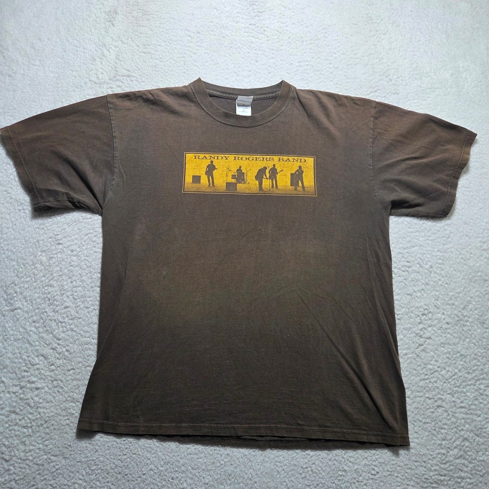 Randy Rogers Band T-Shirt Mens XL Brown Graphic Tour Country Music Texas Rock
